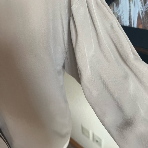 Gray Purple Silk Blouse Size S - Picture 3 of 3